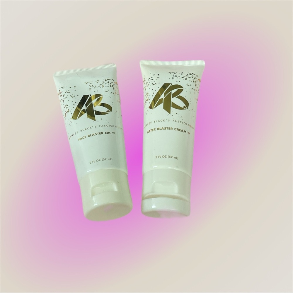 Ashley Black Fasciology Face Blaster Oil & Cream Set Sealed New 2 oz. each tube